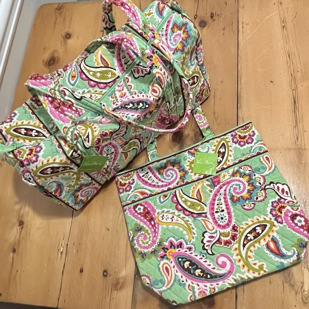 NWT - Vera Bradley Tote + Small Duffel Tutti Frutti Retired Bag Set